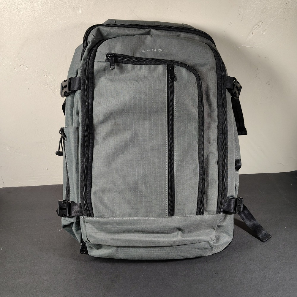 Bange Business Laptop Backpack 40L Gray Ripstop Travel Bag Packing Cubes